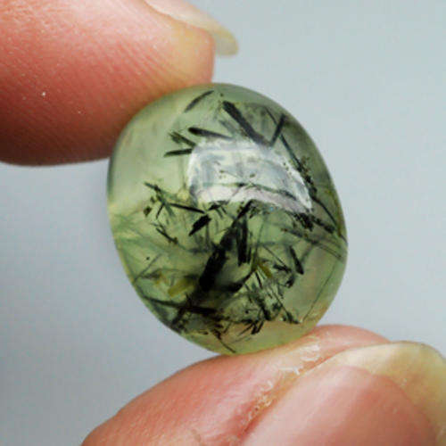 ONLY for the SERIOUS COLLECTOR!  12.75cts Rutile in PREHNITE!