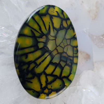 RARE GREEN DRAGON  AGATE  gemstone! Beautiful!