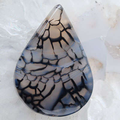Sought after BLACK DRAGON  AGATE  gemstone! Beautiful!