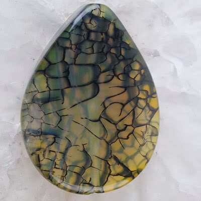 RARE YELLOWISH-GREEN DRAGON  AGATE  gemstone! Beautiful!
