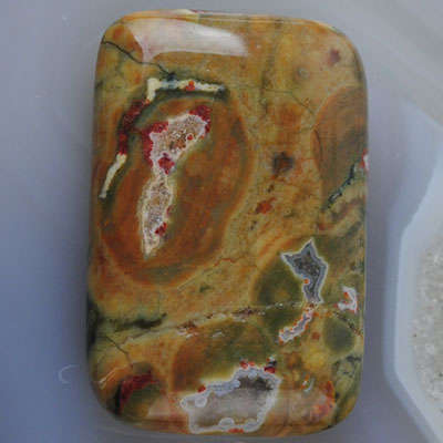 Unique, One of a kind Rhyolite RAINFOREST JASPER  gemstone !