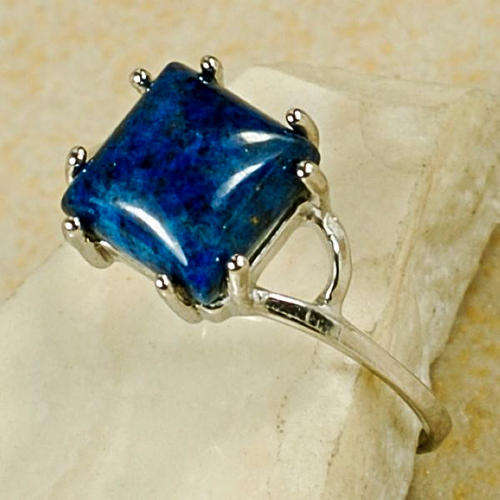 ENCHANTING Genuine Pyrite in LAPIS LAZULI Gemstone ring!!