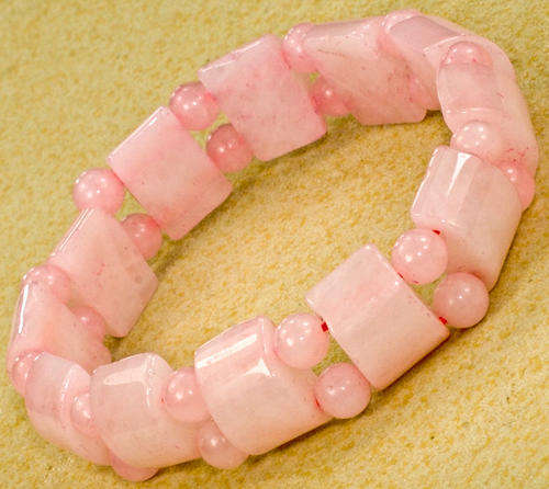 AWESOME Authentic ROSE QUARTZ gemstone Stretch Bracelet!