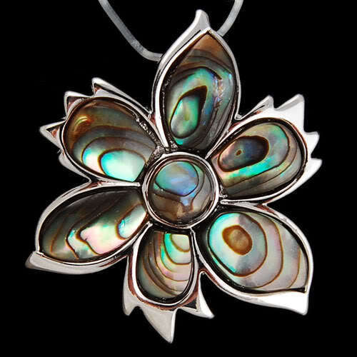 WAY out! ABALONE (Perlemoen) Flower Pendant! !