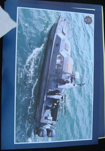 Beautiful glossy photo print (42 X 30 cm) of a SA Navy Harbour Patrol Boat HPB