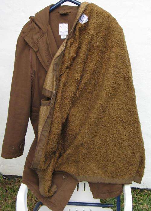 SA Army nutria Winter duty coat (Aap Jas) with wool lining