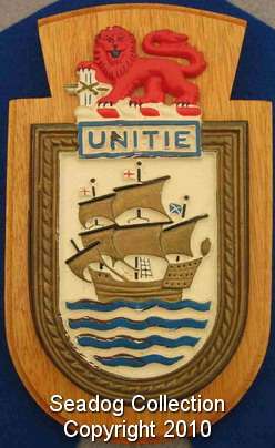 (215) SA Navy obsolete ships badge "SAS Unitie"