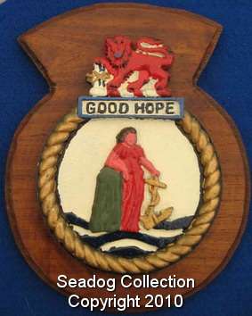 (230) SA Navy obsolete ships badge "SAS Good Hope"