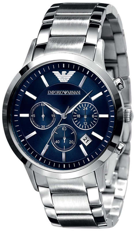 BRAND NEW EMPORIO ARMANIBLUE DIAL CHRONOGRAPH WATCH