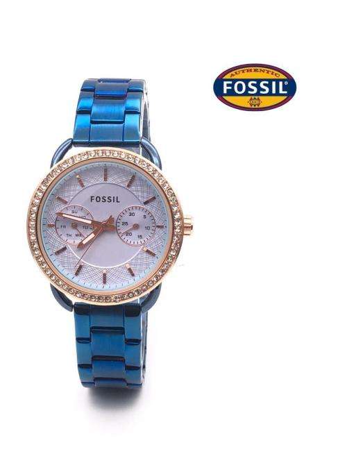 *Stunning* Ladies Fossil Watch Blue Tailor's Collection ES4259
