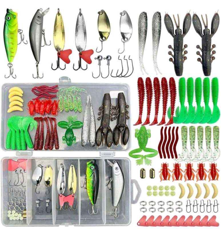 84pcs Fishing Lure Bait tackle kit