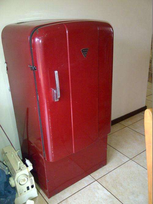 Red Prestcold Fridge