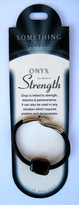 Clasp Bracelet - Onyx (The Stone of Strength)