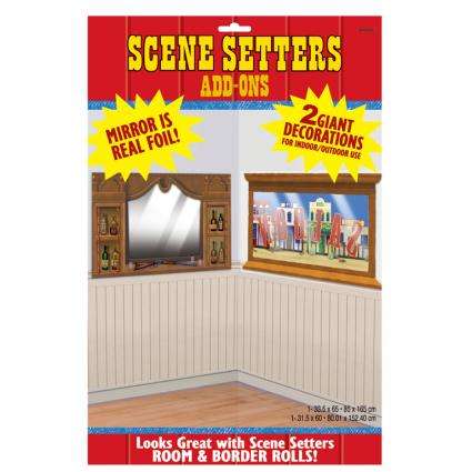 Saloon Mirror & Window Scene Setter