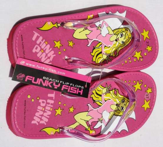 Funky Fish Beach Flip Flops - Various Sizes