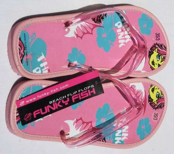 Funky Fish Beach Flip Flops - Various Sizes