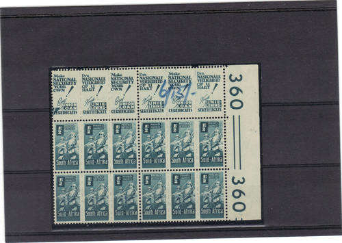 Union of South Africa:Sacc: 95 cylinder 9 unmounted