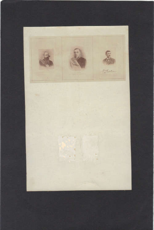 Boer War  Card : Pres. Kruger in Centre and  Steyn and Leydes on Either side .  See more on this