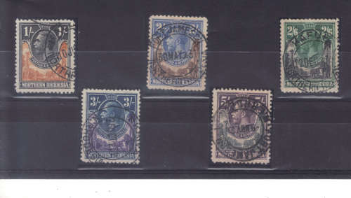 Northern Rhodesia : SG no 10,11,12,13,14 All superb used.