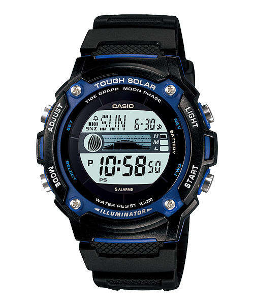 CASIO - Tough Solar - Moon & Tide graph W-S210H -1AVDF