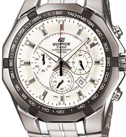 Casio -EF 540-7AV Design combines ion-plated stainless steel and aluminum panels