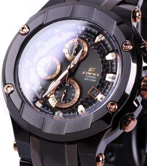 Casio Top-of-the-line  Gold Label, Super Hard Sapphire glass, Chronograph , EFX-500BK-1AV