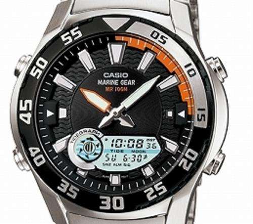 Casio MARINE GEAR  Tide Graph Moon Phase 100m water resistance AMW-710-1AV