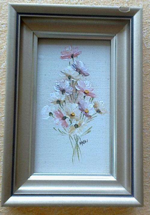 BEAUTIFUL ORIGINAL PAINTINGS BY ANN-- VERY SMALL - PEACH