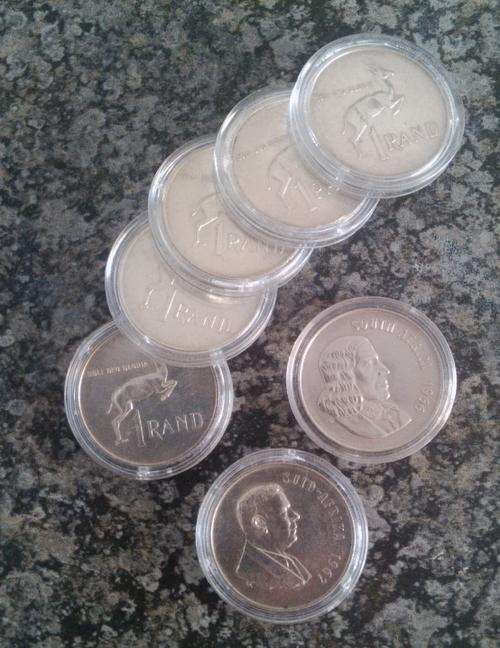 R1 Silver coins - 7 coins in total