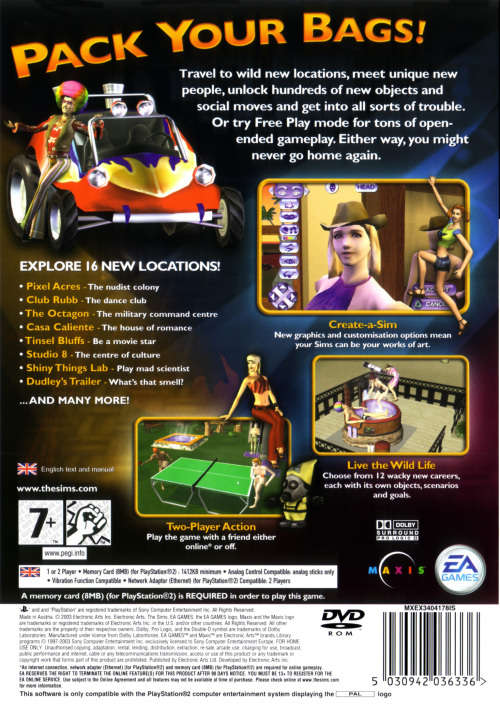 PS2 Sims Busting Out