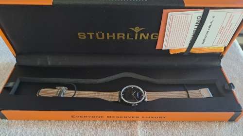 Stuhrling Original Women`s EUPHORIA MILANESE MOP PEARL Watch