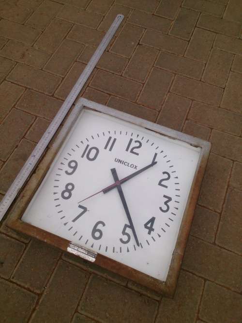 Huge Stunning Industrial Uniclox Clock (Dealesville Fire Department)