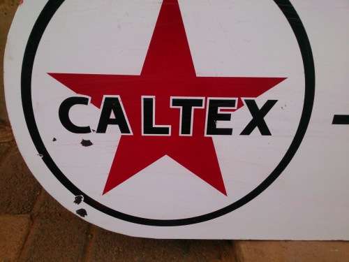 Steel Caltex Restroom Sign