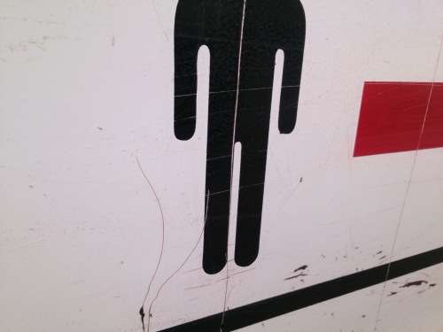 Steel Caltex Restroom Sign