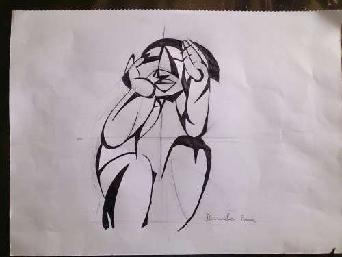 Dumile Feni (South African 1942-1991) - Pencil and Ink on Paper