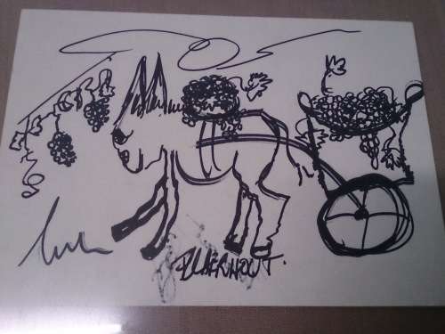 F Claerhout Sketch with 4 Signatures by Claerhout!!!!