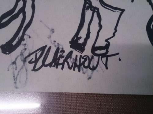 F Claerhout Sketch with 4 Signatures by Claerhout!!!!