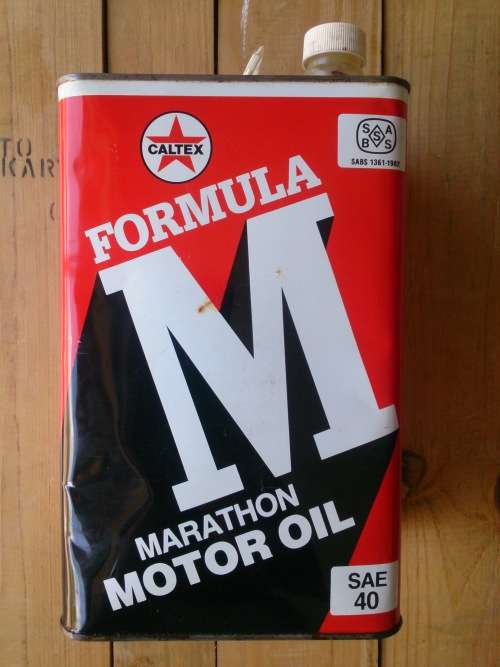Awesome 5l Caltex Formula M Motor Oil Can!