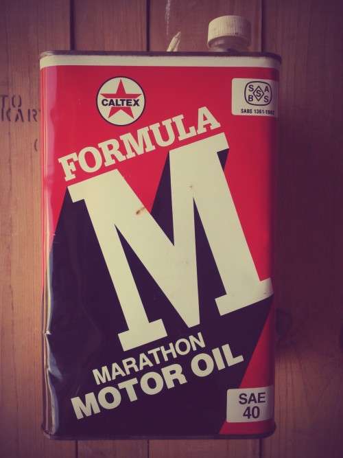 Awesome 5l Caltex Formula M Motor Oil Can!