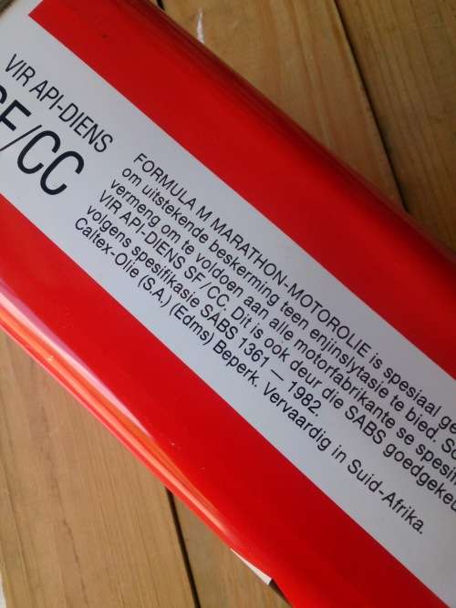 Awesome 5l Caltex Formula M Motor Oil Can!