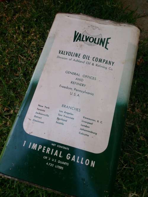 RARE FIND! Vintage VALVOLINE 1 Gallon Motor Oil Tin Can