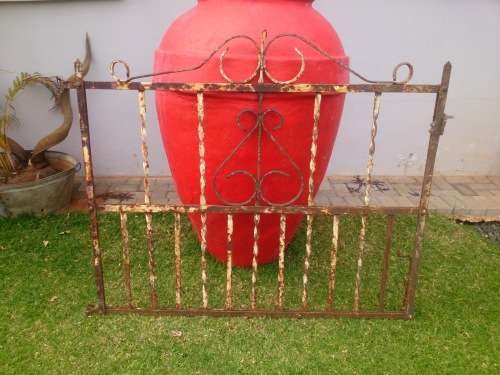Stunning Antique Wrought Iron Garden Fence Gate!