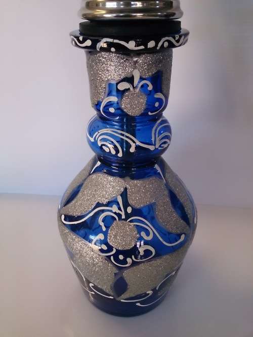 Vintage Cobalt Glass Hookah / Hubbly