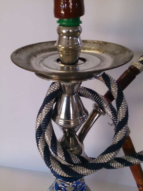 Vintage Cobalt Glass Hookah / Hubbly