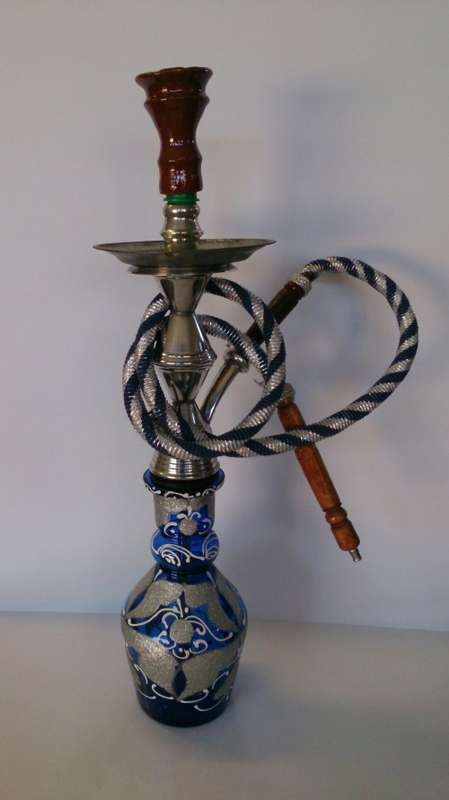 Vintage Cobalt Glass Hookah / Hubbly