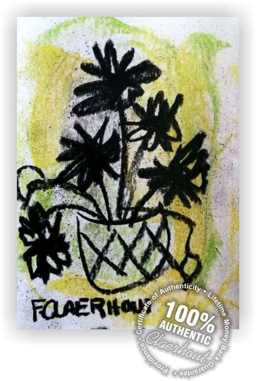 Original Frans Claerhout Mixed Media - Flowers (Small)