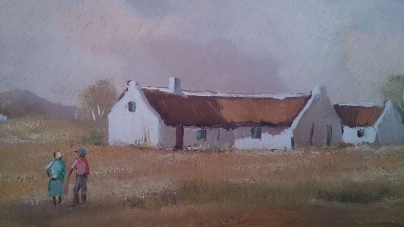 June Tuckett - Farm Scene - Oil On Board!!! Stunning!!!