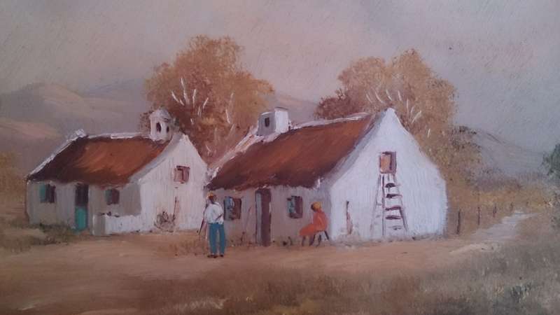 June Tuckett - Farm Scene 2 - Oil On Board!!! Stunning!!!