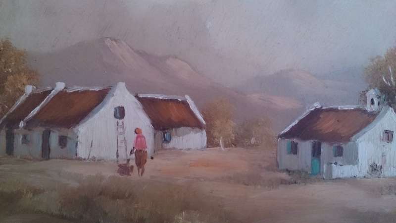 June Tuckett - Farm Scene 2 - Oil On Board!!! Stunning!!!