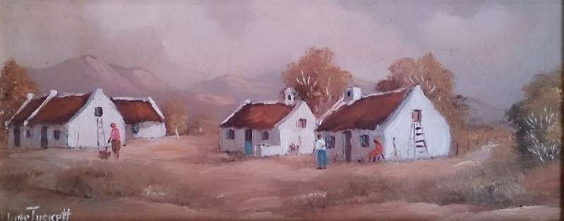June Tuckett - Farm Scene 2 - Oil On Board!!! Stunning!!!